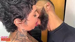 This brunette newbie loves fucking her cuckold boyfriend and another guy