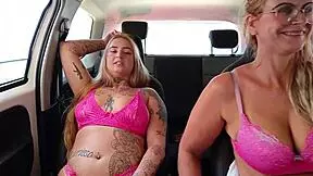 Did the ride with aunt end in fingering niece's pussy?