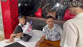 Threesome with My Friend and a Slutty Prepaid Girl—Wow, Hear Her Moan While Riding That Big Cock!