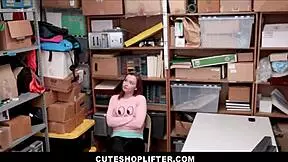 Cute teen 18+ redhead april reid caught shoplifting and fucked by security guard instead of jail