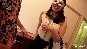 Busty petite hooker sucks and fucks client bareback