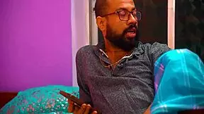 beautiful hot desi wife seduces husband with romantic anniversary sex.