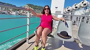 Stepmom Flashing in PUBLIC! Remembers Wild Beach Vacation Bent Over with Stepson!