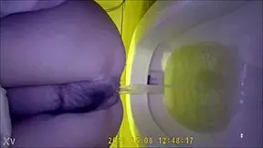 asian teen 18+ pee in toilet hidden