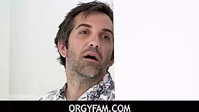 Petite virgin Latina teen Gianna Dior orgasms for stepdaddy Donnie Rock in orgy