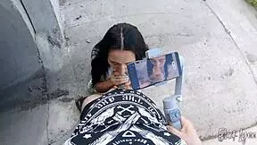 She asked me to film her blowjob skills