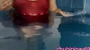 Flashing Boobs at Public Swimming Pool, Wanna See My Wild Side? I Dare You to Watch Me!