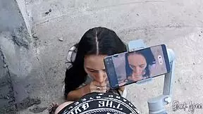 She asked me to film her blowjob skills