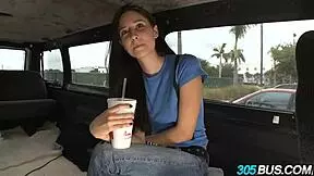 gorgeous brunette teen rachel rose trades blowjobs for cash in outdoor car