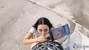 She asked me to film her blowjob skills