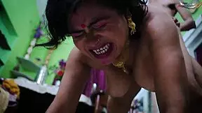 Intriguing Desi Housewife's Rough Hardcore Ride with Servant in Full Action