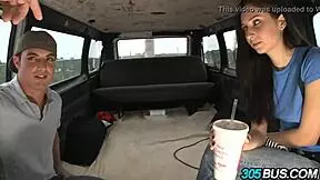 gorgeous brunette teen rachel rose trades blowjobs for cash in outdoor car