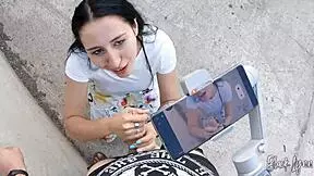 She asked me to film her blowjob skills