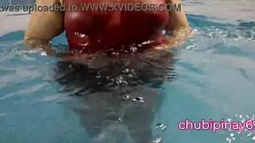 Flashing Boobs at Public Swimming Pool, Wanna See My Wild Side? I Dare You to Watch Me!