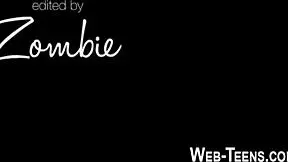 pretty teen eats pussy with fingers