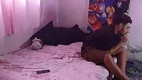 Young roommate gets fucked on bed first time