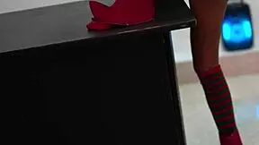 delicious sexy brunette hints at her wild latina-black fantasy with homemade massage and assplay