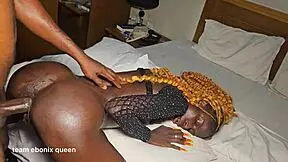 Skinny slut rides big cock in cowgirl and missionary.