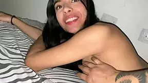 skinny teen enjoys creampie orgasms with lover
