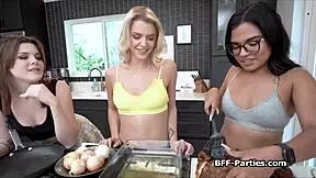 Feasting on food during thanksgiving party