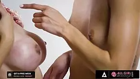 All girl massage! Hottest ebony scissoring big tits teen in compilation