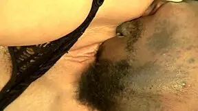 Blonde step daughter enjoys long black cocks in fucking, blowjob, and assfucking with her father-in-law and uncle, ending in cum in mouth.