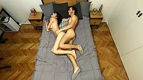 I watched this amateur couple have rough sex in the dorm