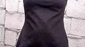 Sexy pinay teen uses dildo solo at construction site