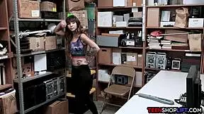 Sol Megan Fire removes condom for intense session