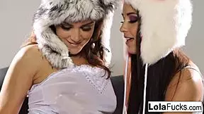 Lola Foxx teases with furry hat cuties