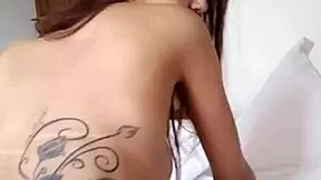 I love when my cute Brazilian girlfriend cums on me in the dorm with her big natural tits.