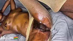 Does slim black lactating milf crave big black cock cumshot?