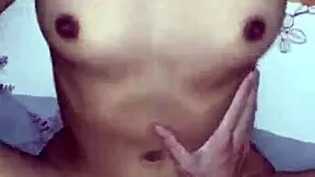 did this asian slut cheat on her bf with blowjob and riding, cumming twice after the party