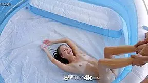 Tiny4k presents little flexible Lilly Ford in a wet wild ride. Danny Mountain pounds hard with a cumshot finish