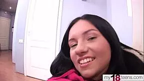 brunette teens play pussy then hardcore fuck ass with toys for dp orgasm