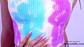 Wow, that strapon gives insane orgasms to the cute teen nanny! 😍