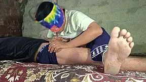 Bhabhi's mouth filled with an unexpected surprise