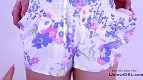 Wow, that strapon gives insane orgasms to the cute teen nanny! 😍