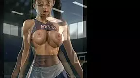 Sporty topless girls, umm, showing off them big tits