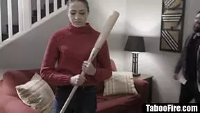 is that hot brunette getting fucked hard by a creep?