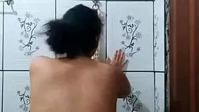 Depraved latina hooker flaunts her wet pussy for the camera. This fiery nymph craves hard pounding even under the shower!
