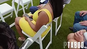 Brunette lesbian students Casey Calvert and Miranda Miller explore anal fun with a thick black strap-on dildo. 😏