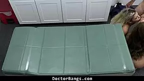 teen's leg hurts, doctor bangs her to heal