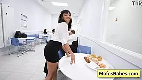 Slutty office milf sucking fat massive cock pov style and gets fucked on the desk sasha pearl parker ambrose