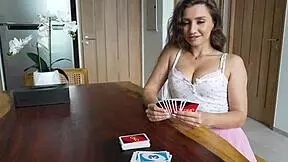 Card game bet goes wrong she gets nailed hard