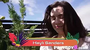 sweet all natural teen 18+ hayli sanders posing naked and revealed perfect tits and big booty