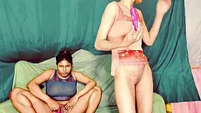 i say, let's try this quick interracial threesome with college girls.