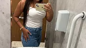 Couldn’t Resist Masturbating in Shopping Mall Bathroom from Arousal