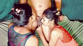 i say, let's try this quick interracial threesome with college girls.