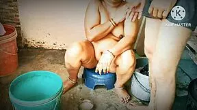 Desi mom bathroom fucks boys